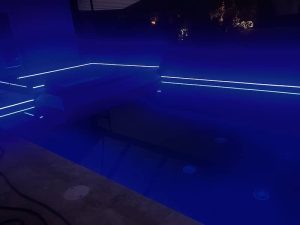 LED lighting custom pool and spa designs