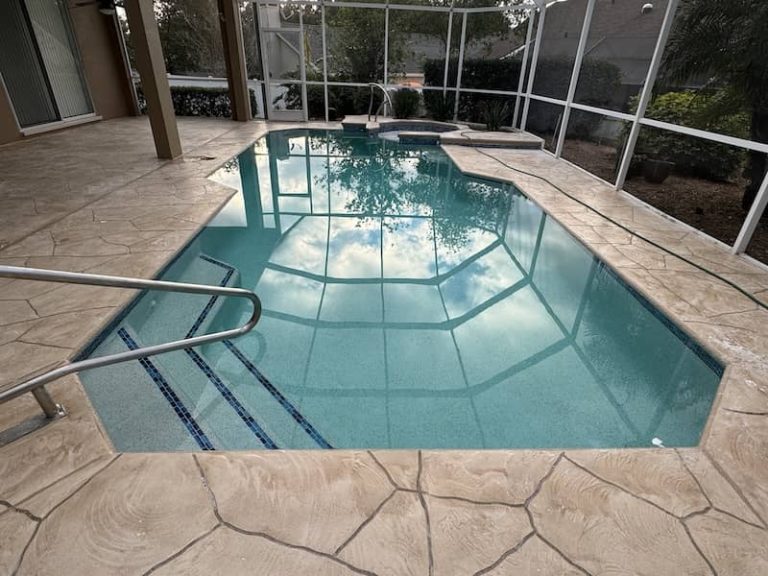 screen enclosed backyard pool finish pool design and build